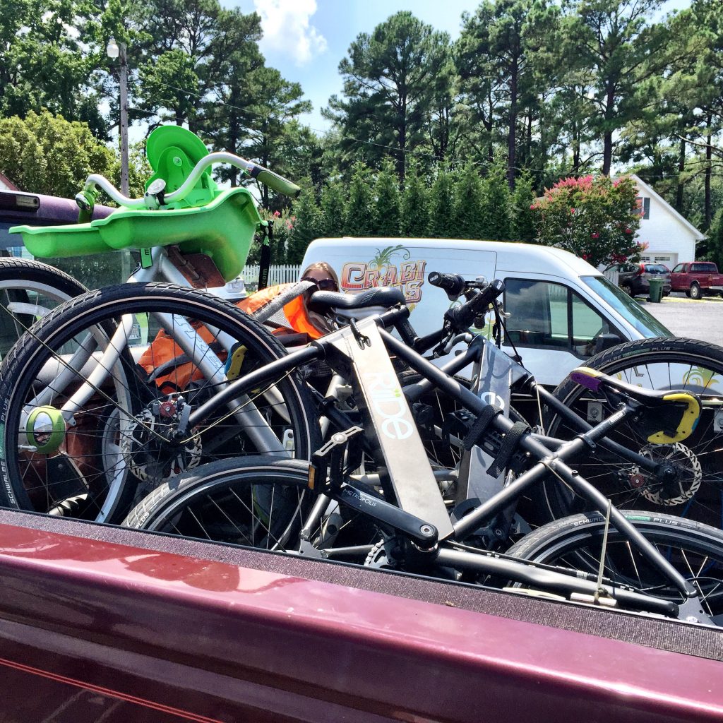 Thousands of dollars of bikes in the bed